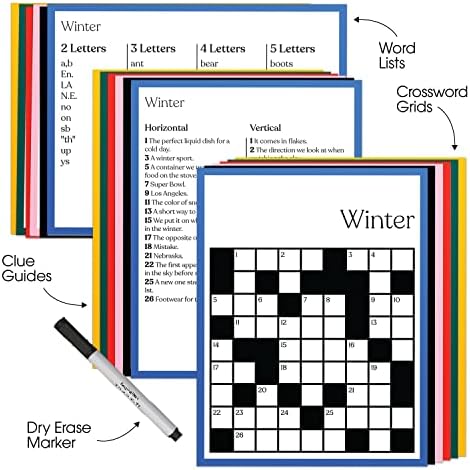 Keeping Busy Crossword Dementia Activities for Seniors | Alzheimer Products for Elderly Patients | Fun Memory Game Toy & Cognitive Brain Puzzle for Senior Citizens w/Memory Loss or Alzheimers
