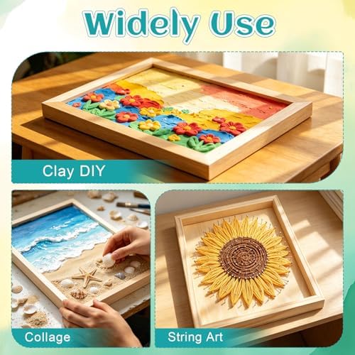 ESRICH 8x10 Inch Wood Panels for Painting, 2 Pack Craft Wood Canvas Boards, Blank Unfinished Wooden Art Board for DIY Art Creations Such as Painting, Acrylic Pouring, Resin, Burning, Collage, etc.