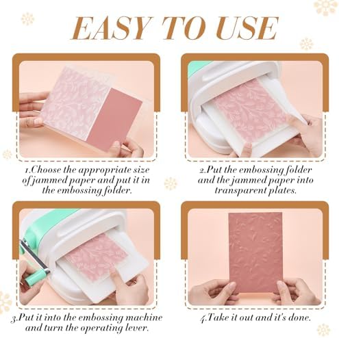 4 Pcs Geiseralie Embossing Folders for Card Making,Stylish Style