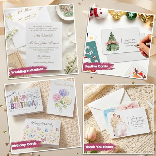 KOVIEDE 20 Pack Foldable Blank Watercolor Cards with Envelopes 4" x 6"