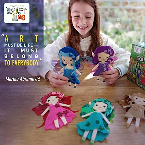 Fairy Elves Sewing Kit for Kids Ages 7-12 - Rainbow Garden Felt Craft