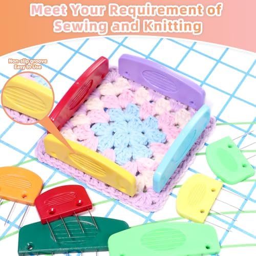 20 Pcs Knit Blocker Pins Combs, Color Knit Blockers Combs for Blocking