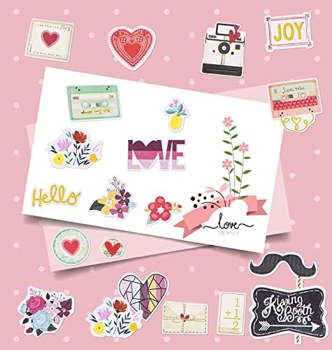 FaCraft Scrapbooking Supplies Ephemera Die Cuts Stickers (95 pcs Love)