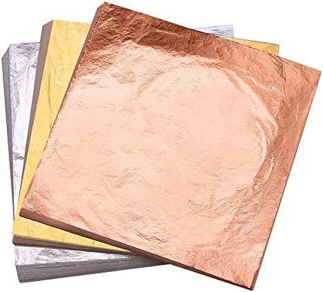 YongBo 300pc Gold Leaf Set for Resin,3 Colors Gold Foil for Candle Making, Crafting, Slime, Resin Accessories, Painting, Crafts, Nail Art, Home Decoration