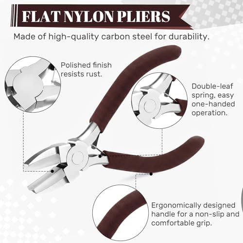 Mudder 2 Pcs Jewelry Making Tool 6 in 1 Bail Making Plier,Brown