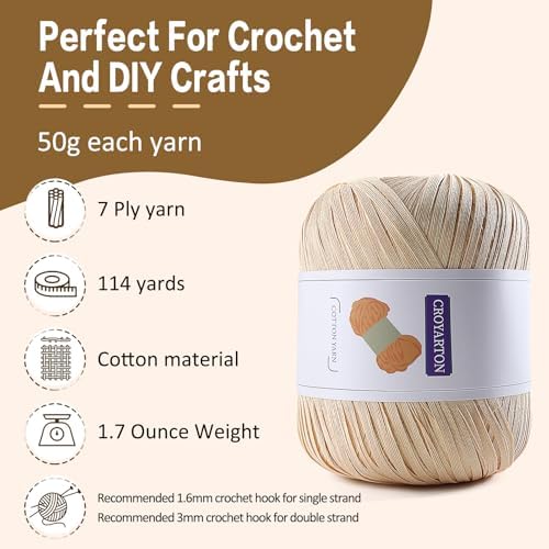 Raffia Ribbon Yarn for Crochet, Pink Cotton Yarn for Crocheting Beach Hat