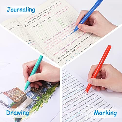 AECHY Dual Tip Curve Highlighter Pens, 10 Patterns, 12 Colors, 12 Pack | Fine Tip Colored Marker Pens with Curve Pattern Roller for Journaling, Planner, Scrapbooking, Drawing & DIY Crafts