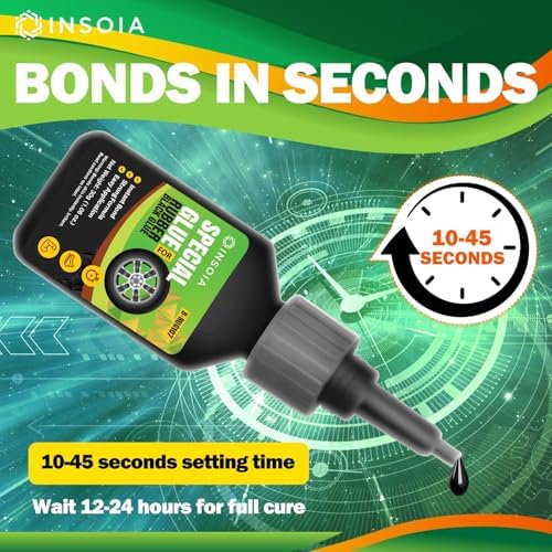 INSOIA Super Black Rubber Glue, 20g, Strong Bond, with Precision Tips