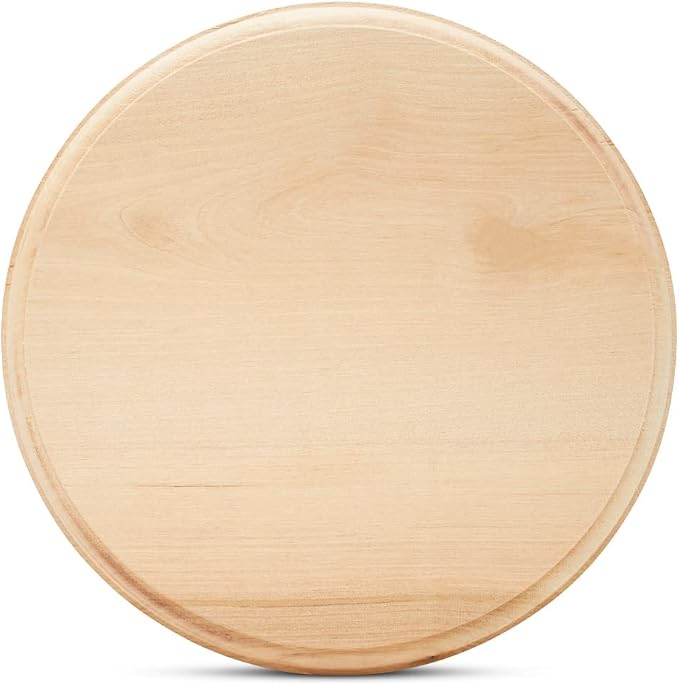 Unfinished Wooden Circles 8 inch, Pack of 1 Round Wood Plaques Unfinished Wood Circles for Crafts, Charcuterie Board, by Woodpeckers