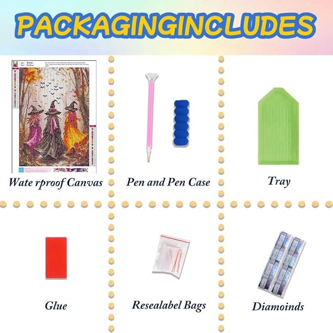 Lophomie Diamond Art Kits for Adults, 5D Halloween Diamond Painting Kits