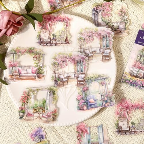 80 Pcs Dreamy Atmosphere Landscape PET Stickers for Scrapbooking