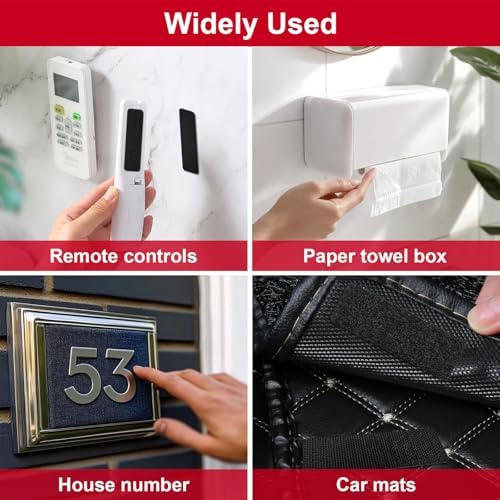 Nylon Heavy Duty Hook and Loop Tape with Adhesive, Double Sided Strong Backing Tape for Crafts, Office, Wall Adhesive Tape (20 Sets of 1x5 inch)
