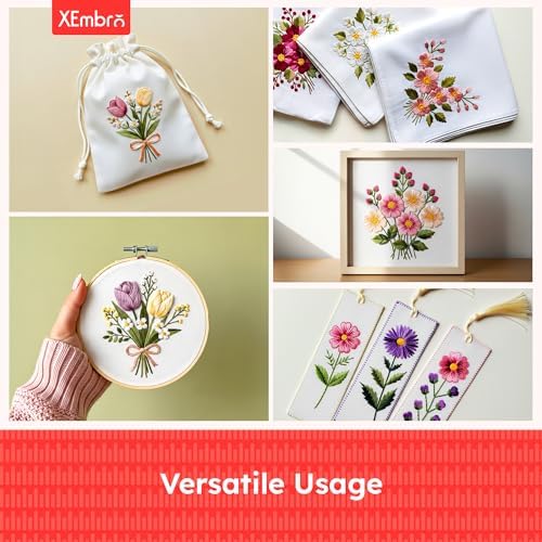 12 PCS Embroidery Fabric, Pre-Cut White Cotton Embroidery Cloth Fabric for Home Decoration & Sewing DIY Crafts (5.9 Inch x 5.9 Inch)