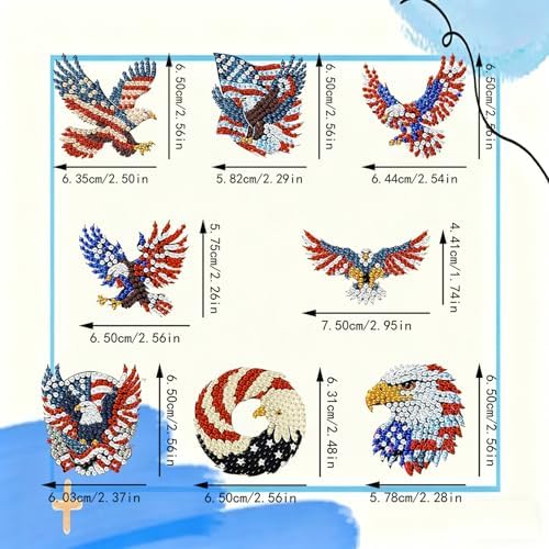 8 PCS Diamond Art Keychain Kits for Kids, DIY Diamond Painting Crafts, Beginner Art Kit, Arts & Crafts Gift