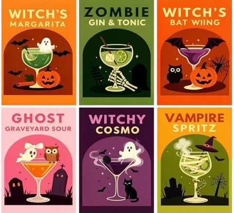 Vesmiral 6 Pack Halloween Diamond Art Kits for Adults 10x12inch
