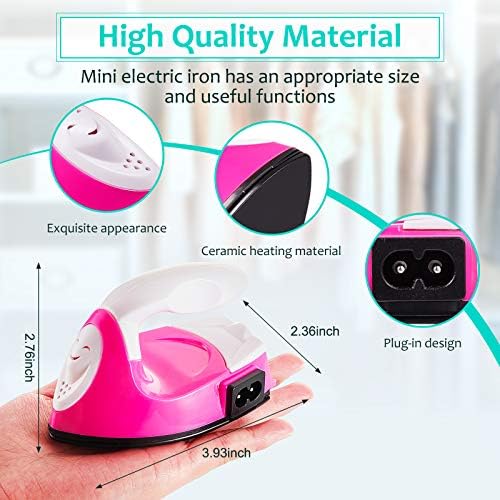 Honoson Mini Craft Iron with Charging Base Tiny,Pink