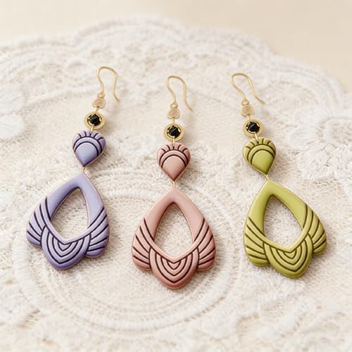 8 Pcs Irregular Shape Polymer Clay Cutters Set - Oval, Teardrop & Abstract Imprint Cutters for Polymer Clay Jewelry Making, Fit Valentine's Day Gift for Friends, Sisters & Minimalist Style Lovers