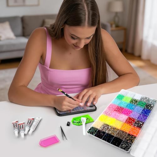 60000Pcs Bedazzling Kit with Rhinestones 3mm
