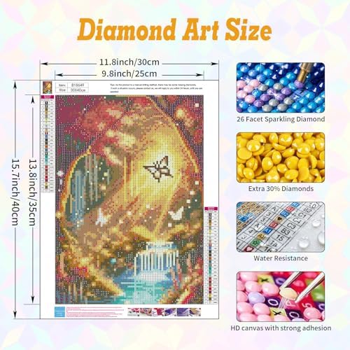 Landscape Diamond Art Kits for Adults Beginners 12x16 in, DIY Craft Gift
