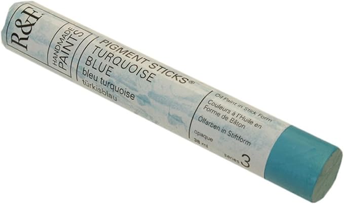 R&F Handmade Paints - Professional Oil Pigment Stick, Turquoise Blue, 38 ml