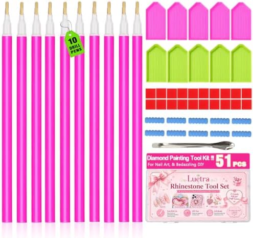 51PCS Diamond Painting Tool Kit, Rhinestones Picker Tool Set