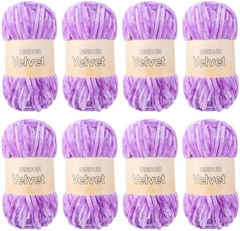 Soft Velvet Chenille Yarn for Crocheting, Super Bulky Yarn for Blankets