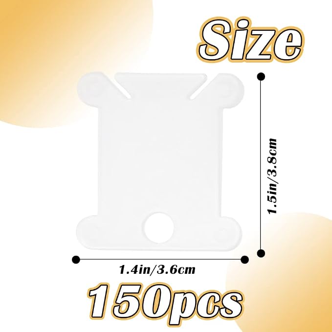 LOKUNN Embroidery Floss Bobbins 150 PCS Embroidery Floss Organizer