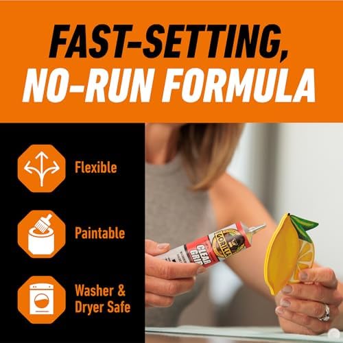 Gorilla Clear Grip Contact Adhesive, Waterproof, 3 oz Tube, 3-Pack