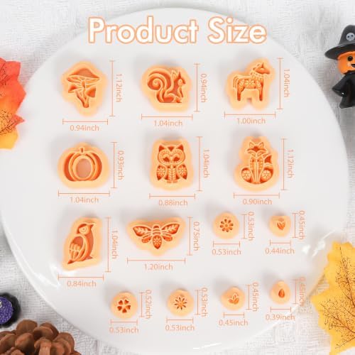 Puocaon Fall Animal Fox Polymer Clay Cutters for Jewelry Earring Making