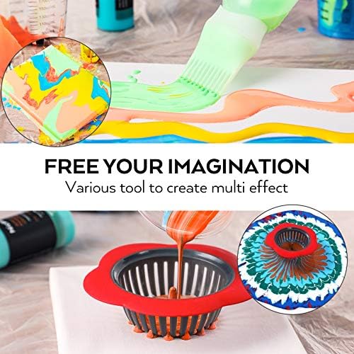Nicpro Acrylic Pouring Kit, Artist Starter Supplies Including 19 Colors