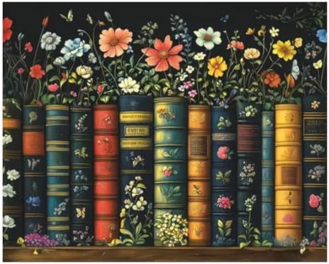Book Paint by Numbers Kit for Adults Flowers Paint by Numbers for Adult