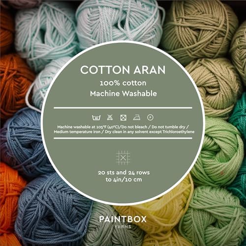 Paintbox Yarns 100% Cotton Aran Yarn 1.76oz / 50g, 93yds / 85m