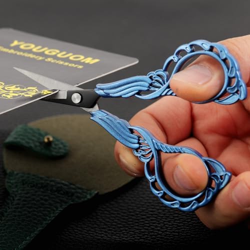 YOUGUOM Sharp Crochet Scissors, Small Sewing Embroidery Shears