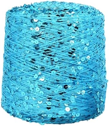 ECYC Ltd 153 Yards Cotton Sequin Yarn, Sparkle Sequin Thread for Knitting & Crocheting, DIY Craft Projects