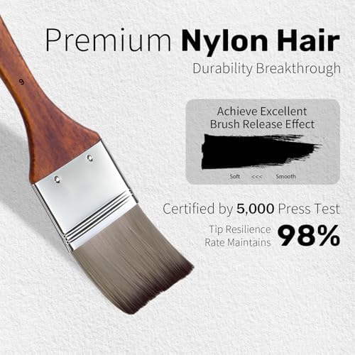 Paint Brush Set, Professional Paintbrushes with Palette Knife and Cloth Roll, Suitable for Beginners, Artists, Gouache, Oil, Face Painting(25pcs)