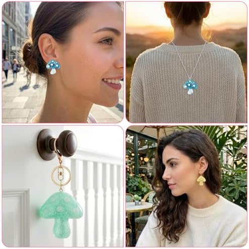 3PCS Mushroom Resin Earring Molds