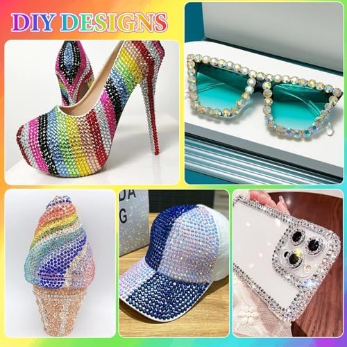 32000Pcs Rhinestones Bedazzling Kit with Tools, Color Resin Rhinestones