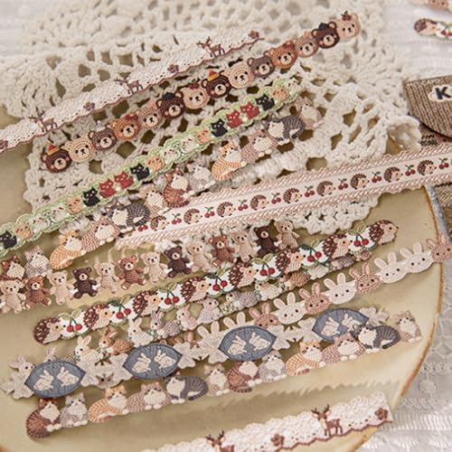 20Pcs Vintage Stickers,Aesthetic Long Strip Paper Border Decorative Sticker for Adult Card Making Letters Planner Scrapbooking Journaling Junk Journal Water Bottles Art Craft,Knitting Cute Pet