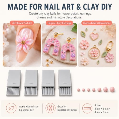 3D Print Clay Bead Roller Tool, Polymer Clay Ball Maker，White