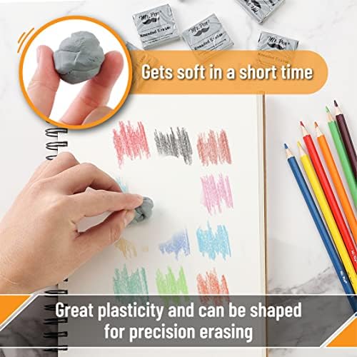 Mr. Pen- Kneaded Erasers, 1.37" x 1.7", 24 Pack, Gray