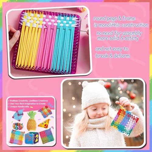 REENLIV Upgraded Weaving Loom Kit Toys for Kids & Adults, DIY Arts & Crafts