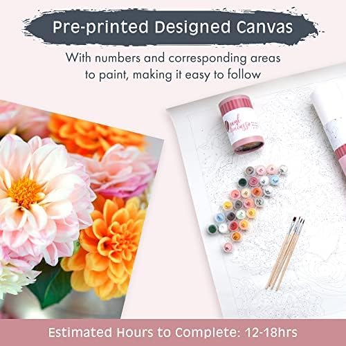 Pink Picasso Paint by Number Kit, for Adults & Teens,16x20, Darling Dahlia