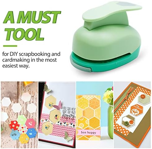 UCEC Hexagon Paper Punch, 2 Inch Hexagon Punch for Paper Crafts, Large Hole Punch Paper Punch Shapes for Crafting Scrapbooking Cards Arts Quilting DIY Fun Projects