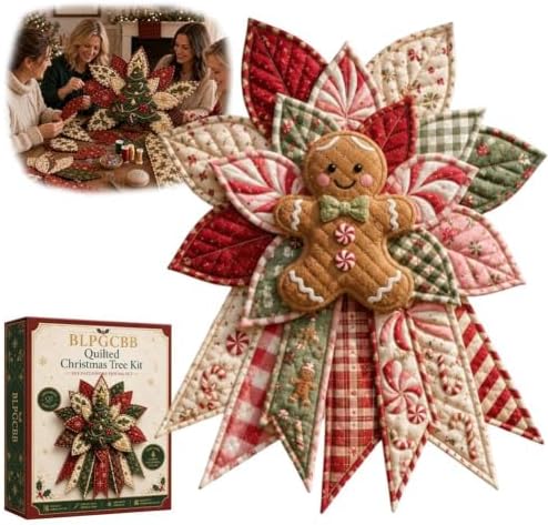 Quilted Christmas Tree Kit DIY Patchwork Sewing Set 3D Fabric Holiday Decor