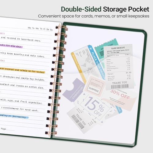 Lined Spiral Journal Notebook, A5 College Ruled Notebook for Note-Taking