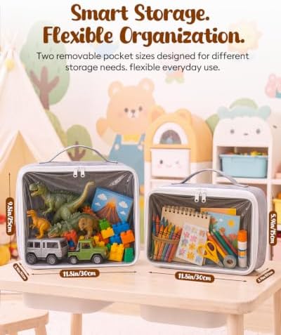 Over the Door Organizer, Hanging Craft and Art Supply Storage, Grey