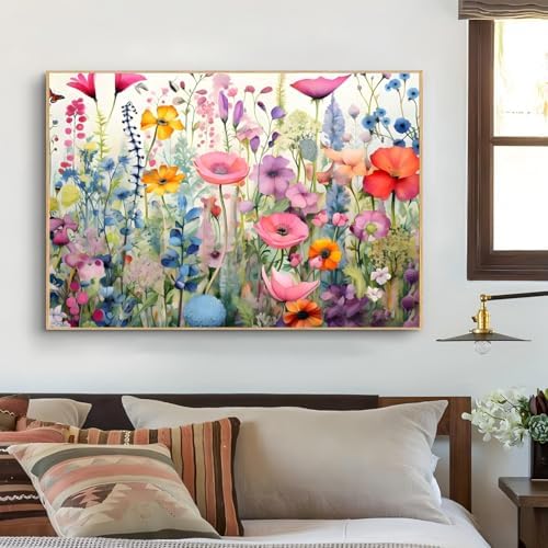 Reivworl Flowers Paint by Numbers Kit for Adults, Wildflowers Paint by Number for Adults, Adult Paint by Number Kits for Gifts and Home Wall Decor 16x20 Inch