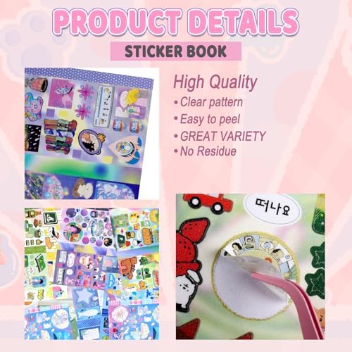 30 Sheets Japanese Sticker Book Manga Cartoon Scrapbook Journal Stickers Cute Korean Stickers for Journaling Scrapbooking Planner Kawaii Animal Writable Note Sticker for Kids Adult DIY Cosmtic Books