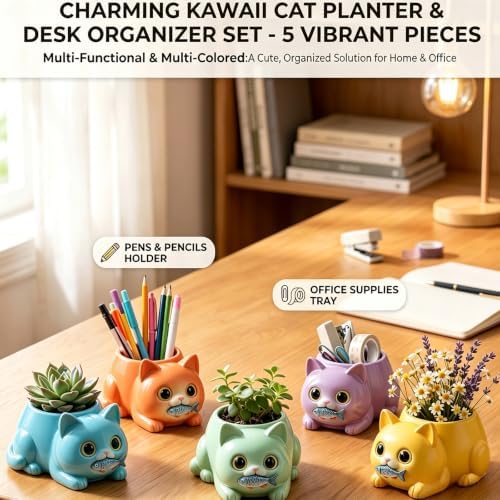 3D Cat Silicone Mold Animal Candle Holder Resin Mold for Succulent