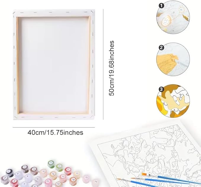 Eagle Soaring Paint by Numbers Kit for Adults - DIY Wildlife Painting on Canvas, Acrylic Paint Set, Suitable for Beginners, Perfect for Home Decoration or Gifts.(16X20IN Framed)